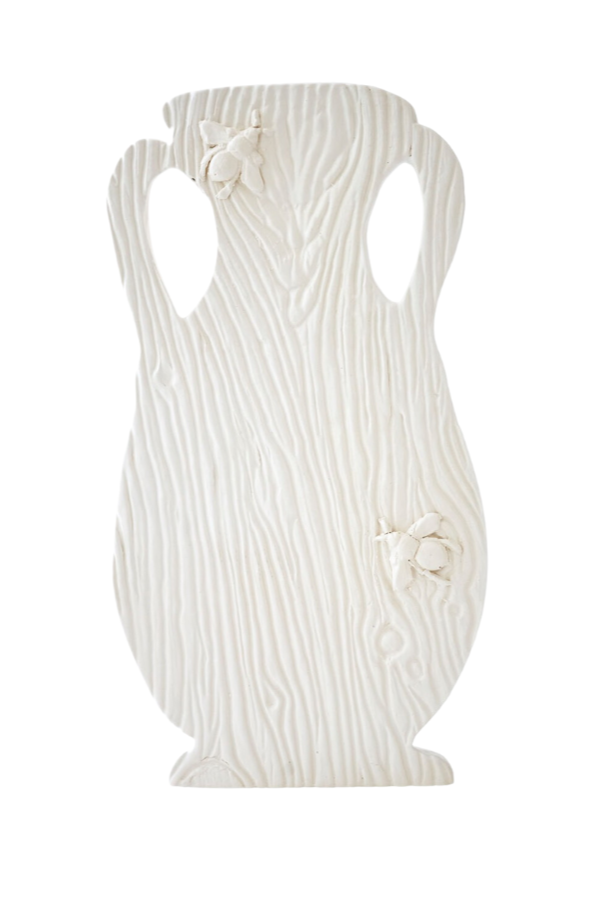 Bulbous Faux Bois Silhouette Vase